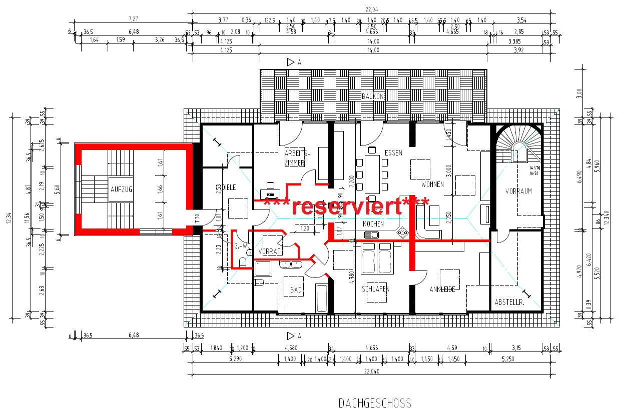 Dachgeschoss reserviert