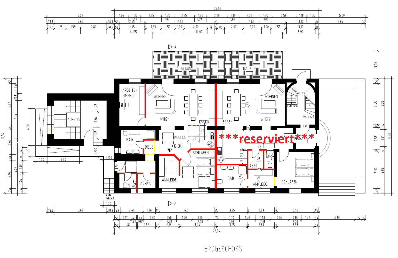 Erdgeschoss reserviert