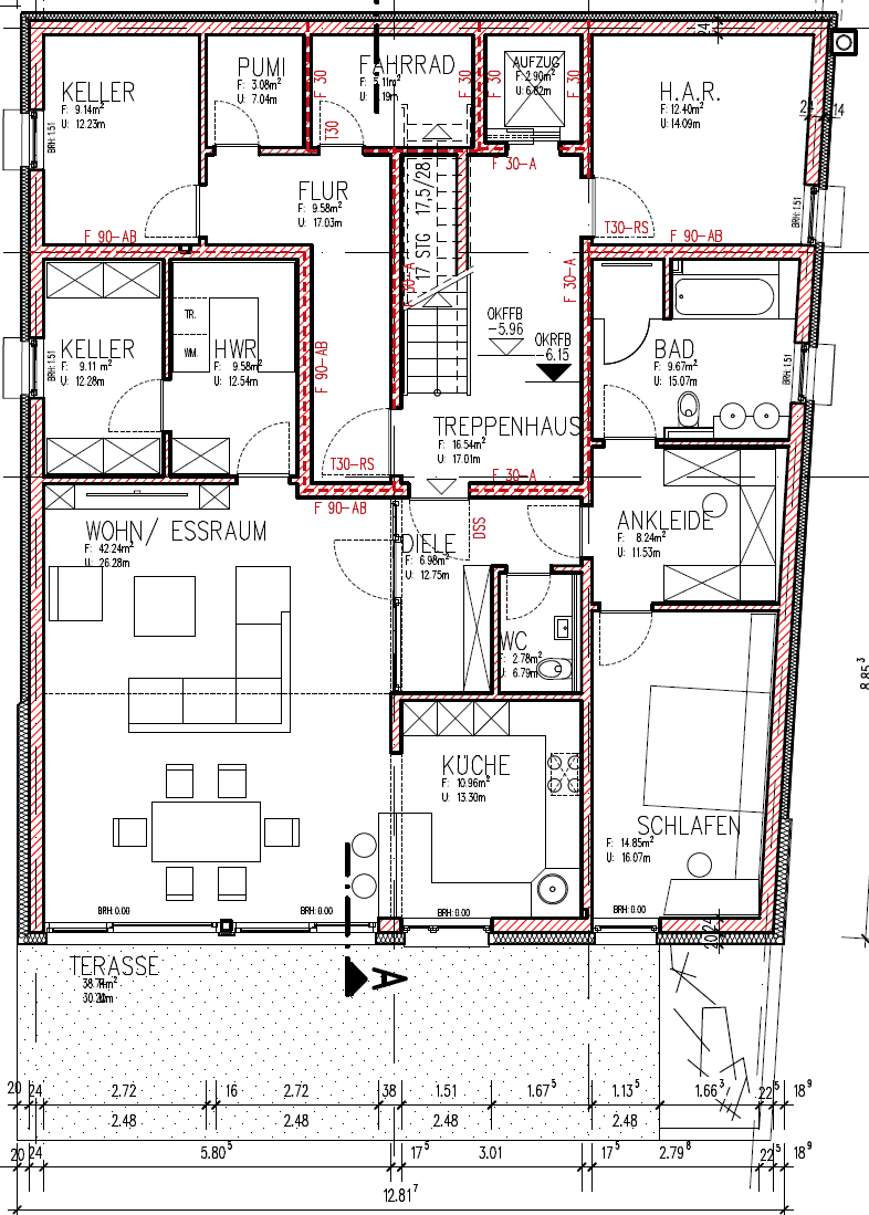 E-2 Wohnung Gartenausgang